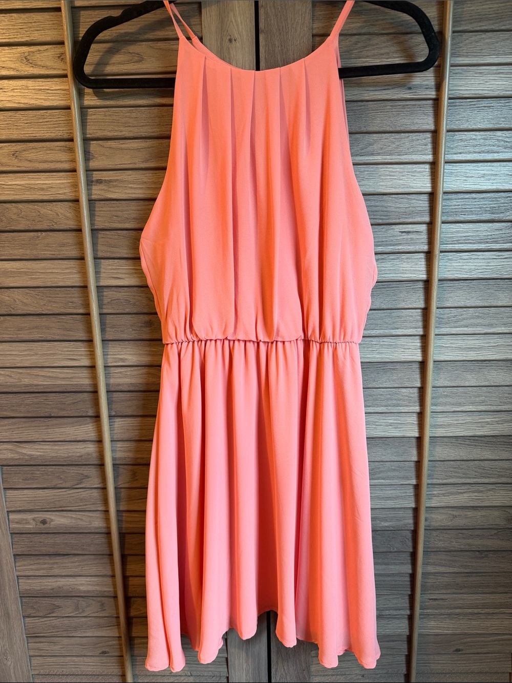 Coral Pink Sleeveless Summer Dress